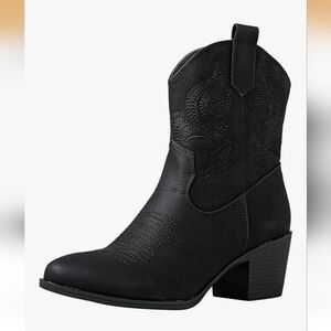 Black Western Ankle Boots - SZ 9 Never Worn!